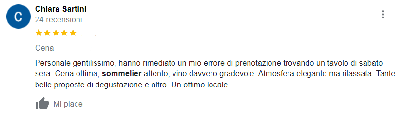 Recensione del ristorante
